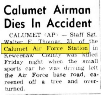 Calumet Air Force Station (Open Skies Project) - May 1970 Article
